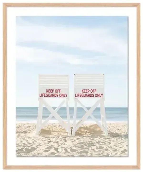 Tommy Kwak - Lifeguard Stands 3 Photograph - Montauk - NY - Brown