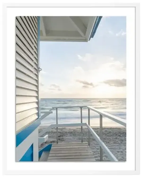 Tommy Kwak - Lifeguard Tower Photograph - Miami Beach - FL - Brown