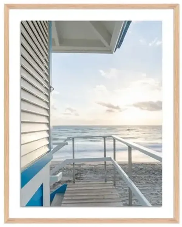Tommy Kwak - Lifeguard Tower Photograph - Miami Beach - FL - Brown
