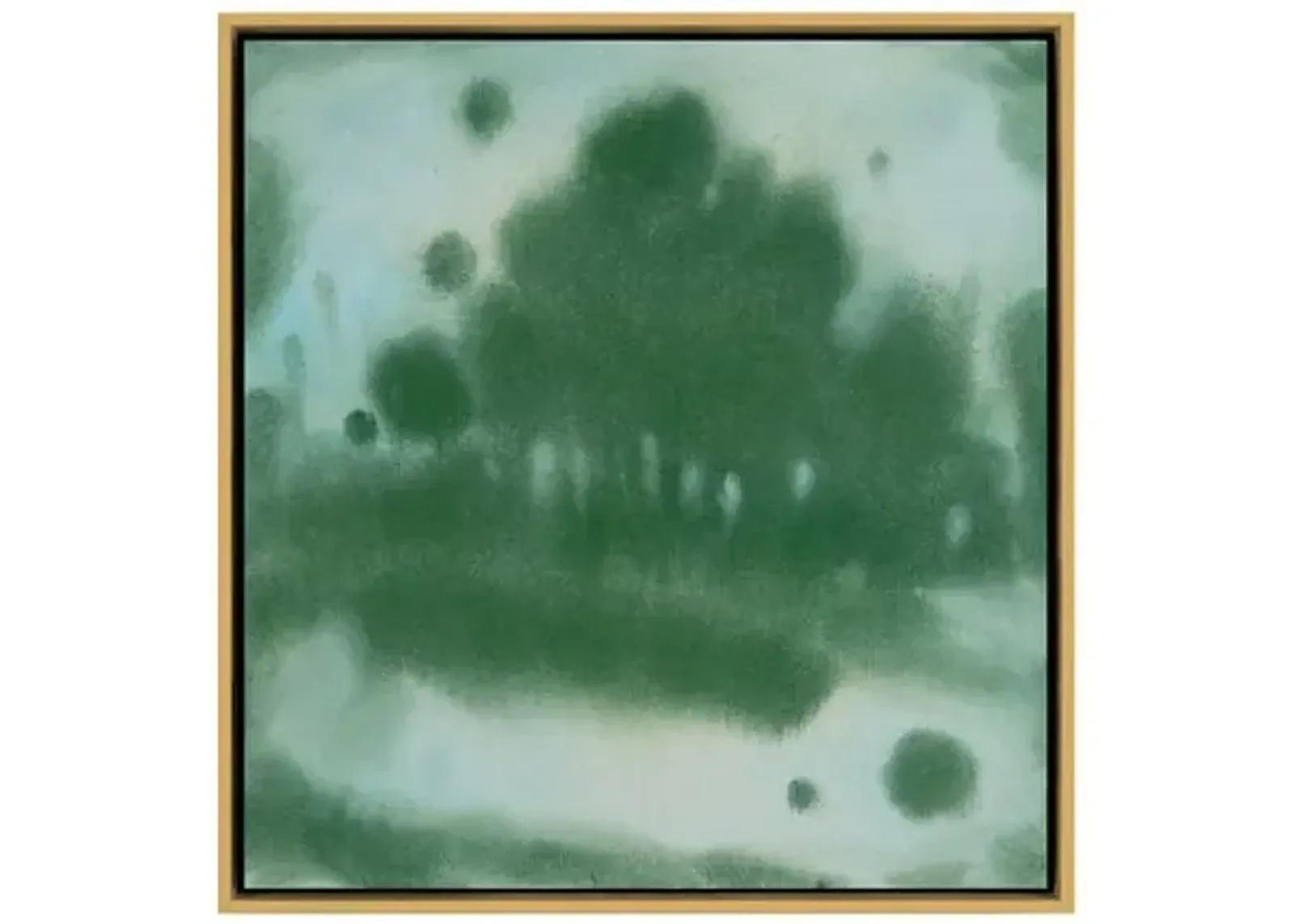 Laura Roebuck - Shady Trees 1 - Framed Canvas - Green