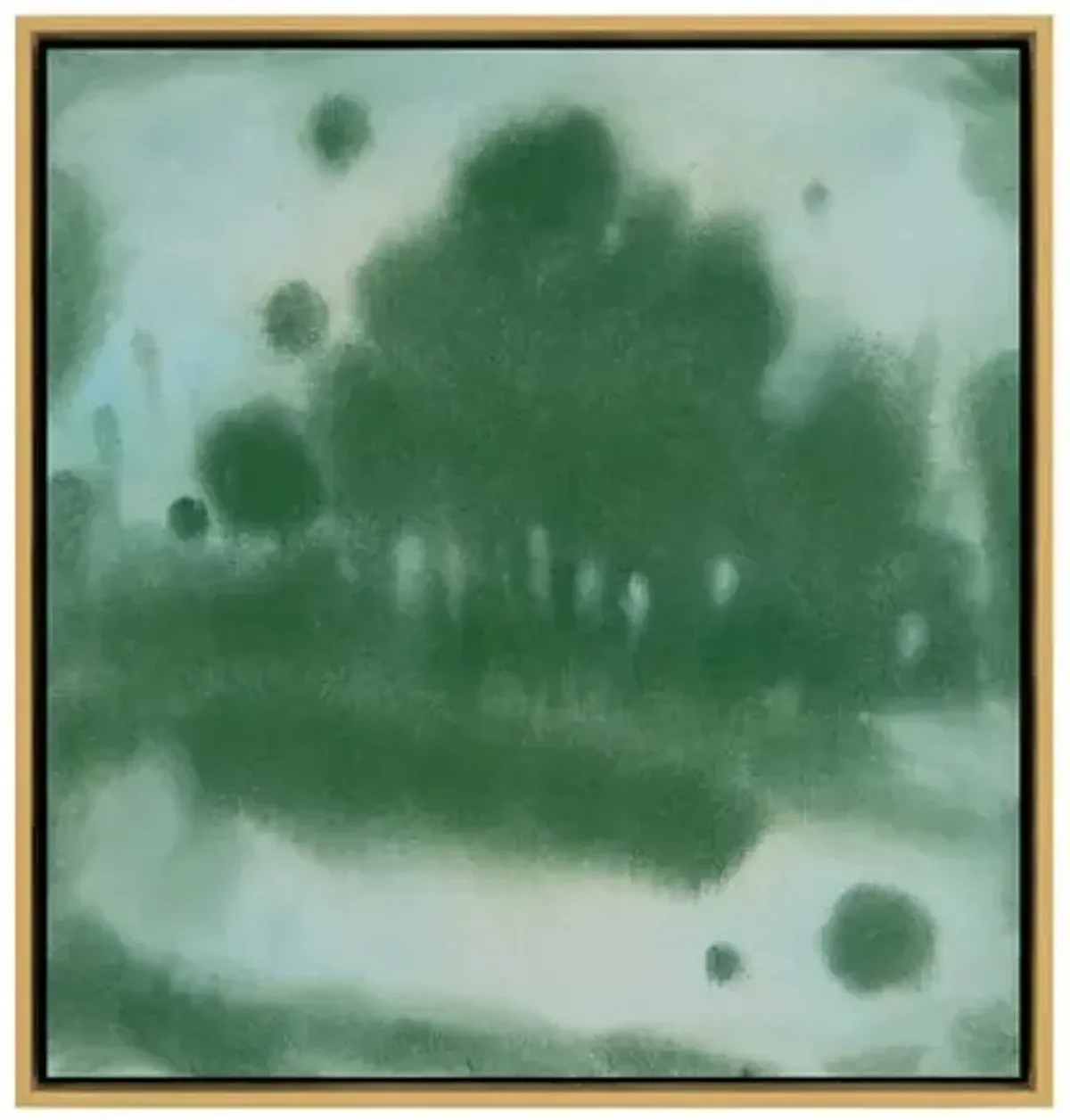 Laura Roebuck - Shady Trees 1 - Framed Canvas - Green