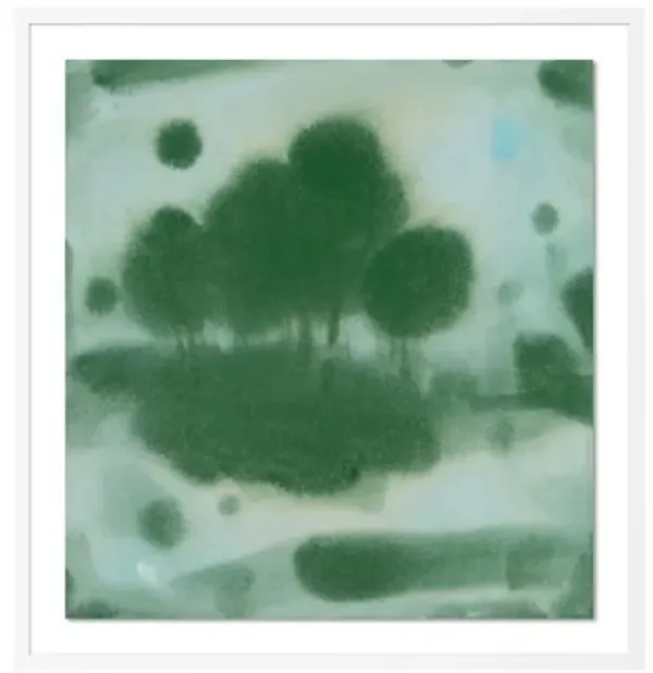 Laura Roebuck - Shady Trees 2 Painting - Green