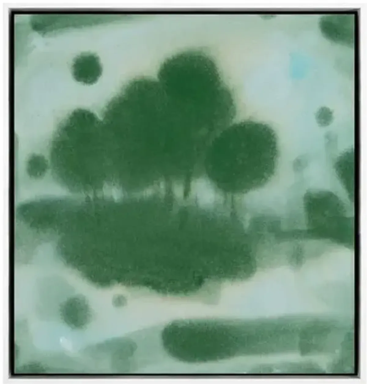Laura Roebuck - Shady Trees 2 Painting - Framed Canvas - Green