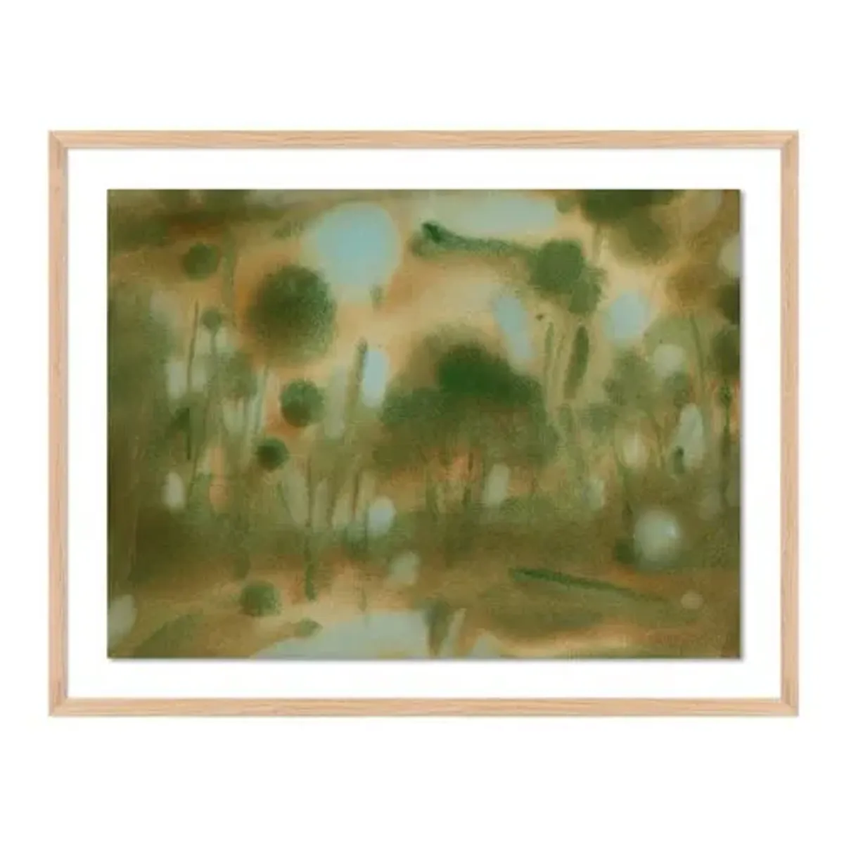Laura Roebuck - Through the Forest 1 Painting - Framed Paper - Green