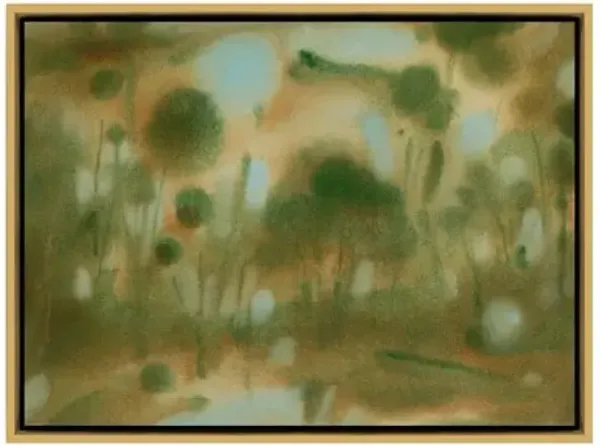 Laura Roebuck - Through the Forest 1 Painting - Framed Canvas - Green