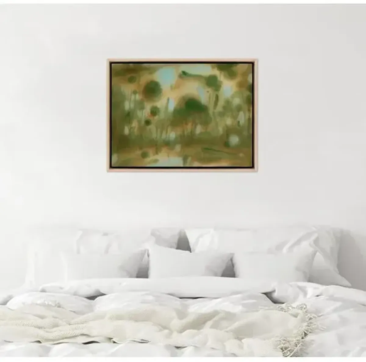 Laura Roebuck - Through the Forest 1 - Framed Canvas - Green