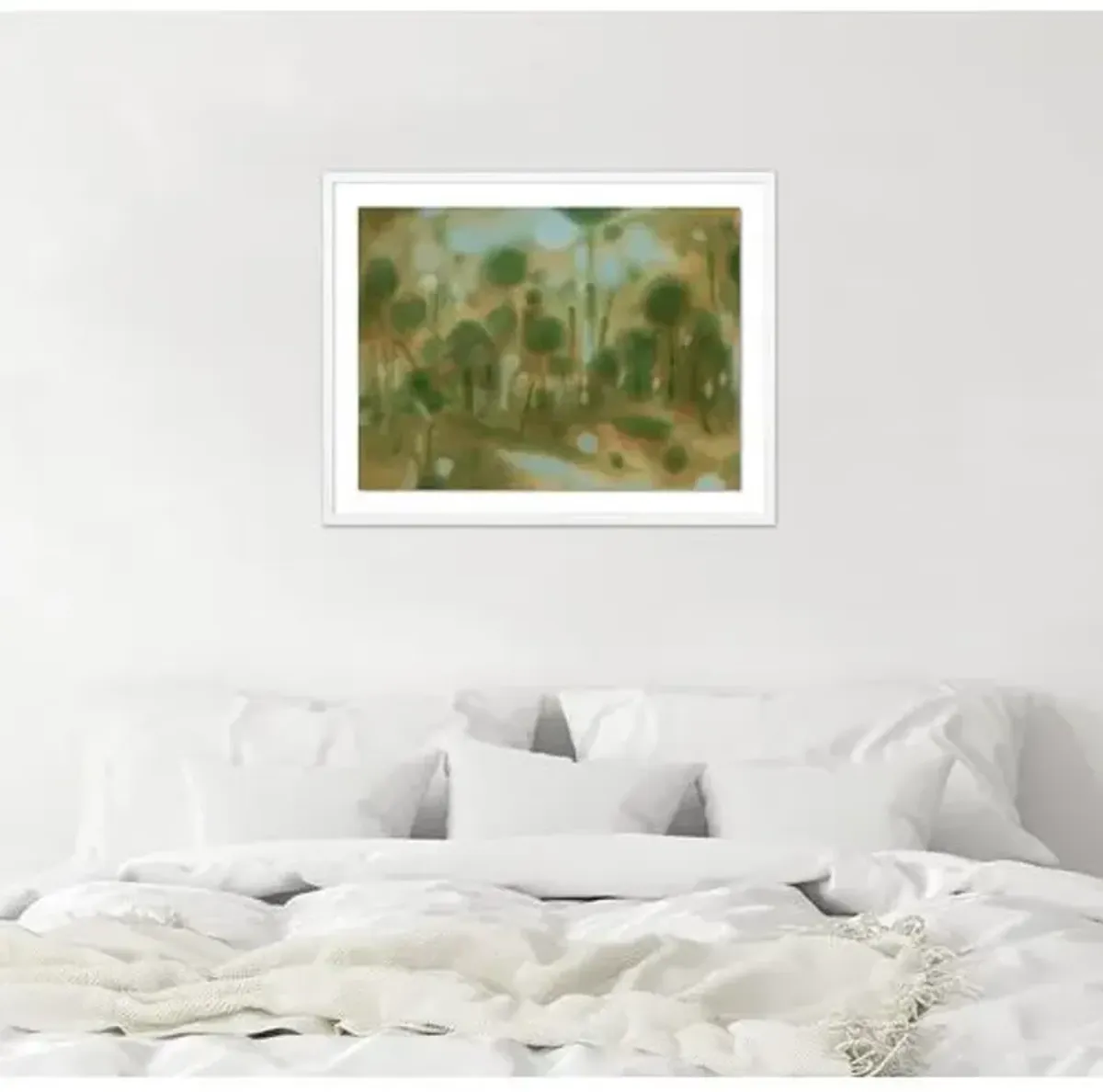 Laura Roebuck Through the Forest 2 Framed Paper - Green