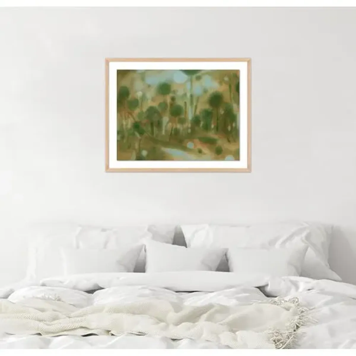 Laura Roebuck Through the Forest 2 Framed Paper - Green