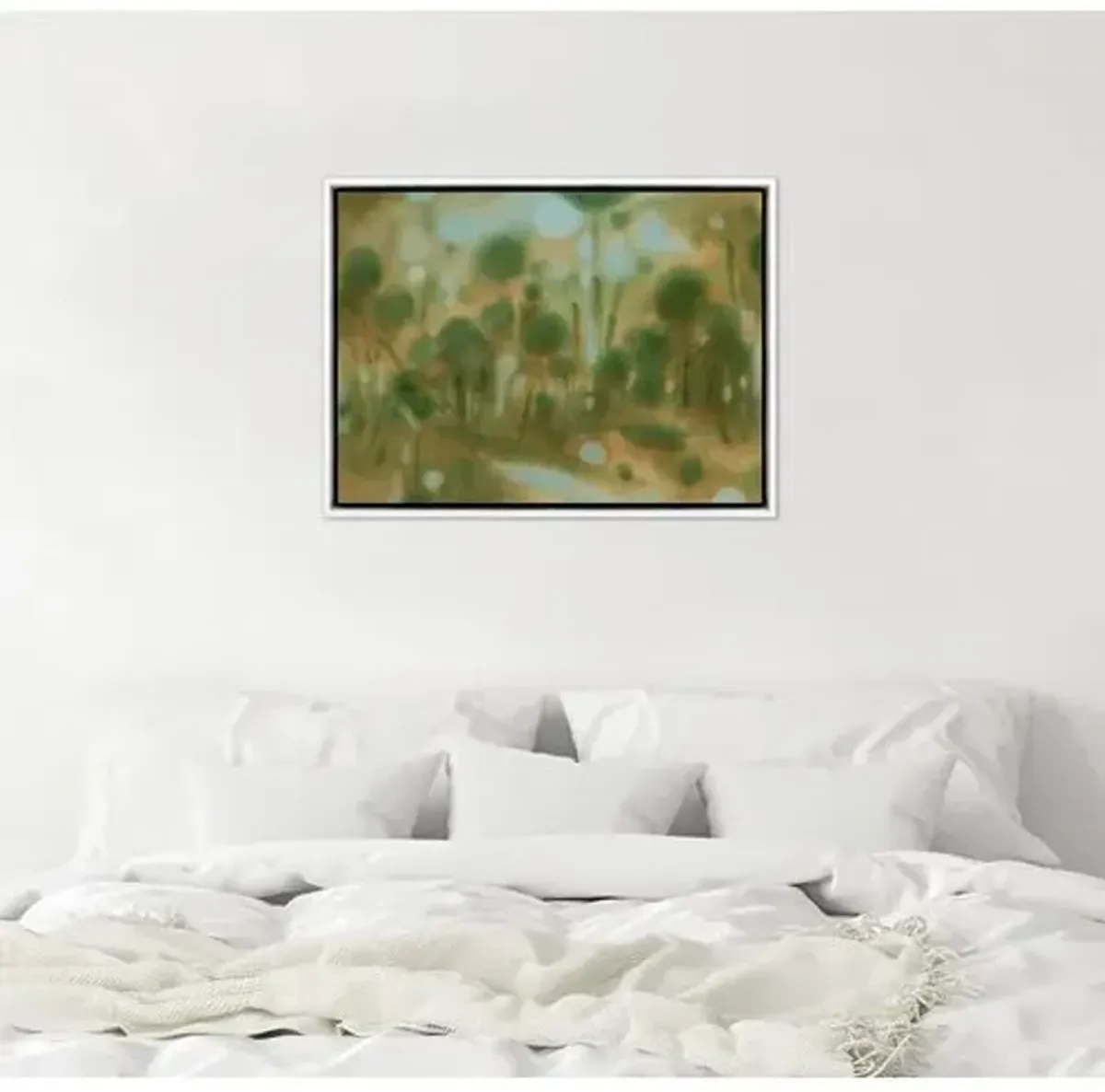 Laura Roebuck - Through the Forest 2 - Framed Canvas - Green