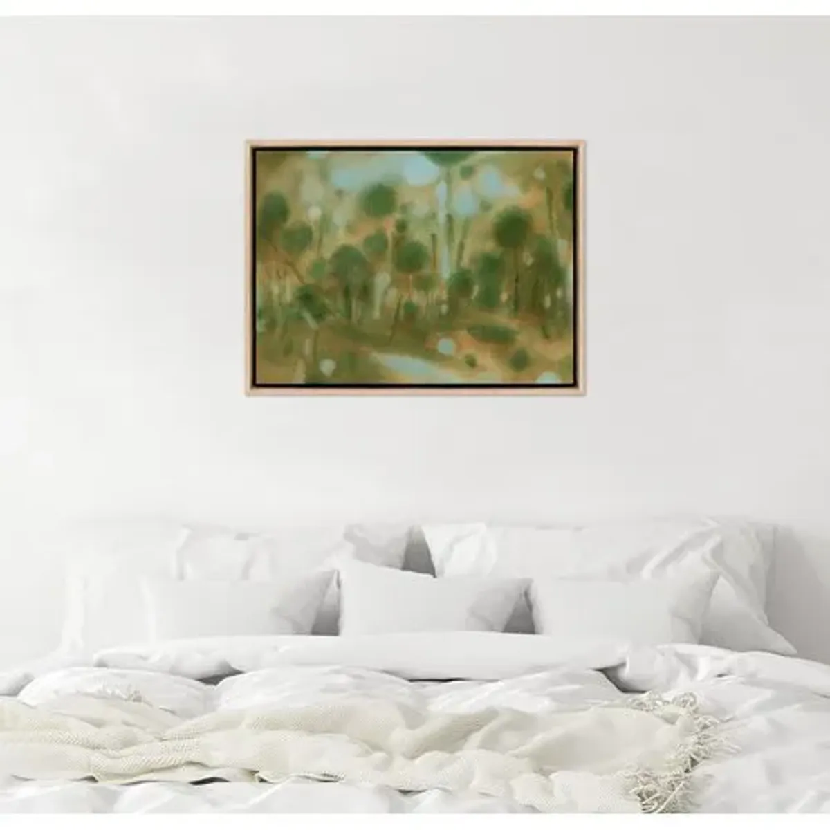 Laura Roebuck - Through the Forest 2 - Framed Canvas - Green