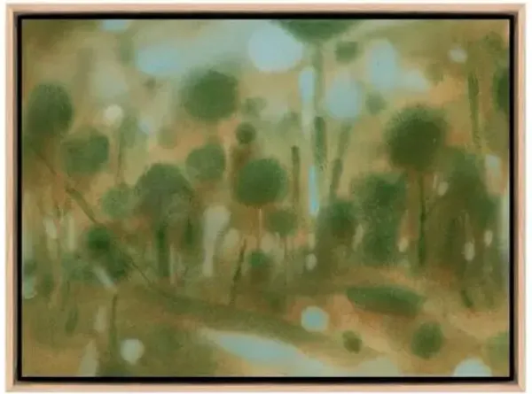 Laura Roebuck - Through the Forest 2 Painting - Framed Canvas - Green