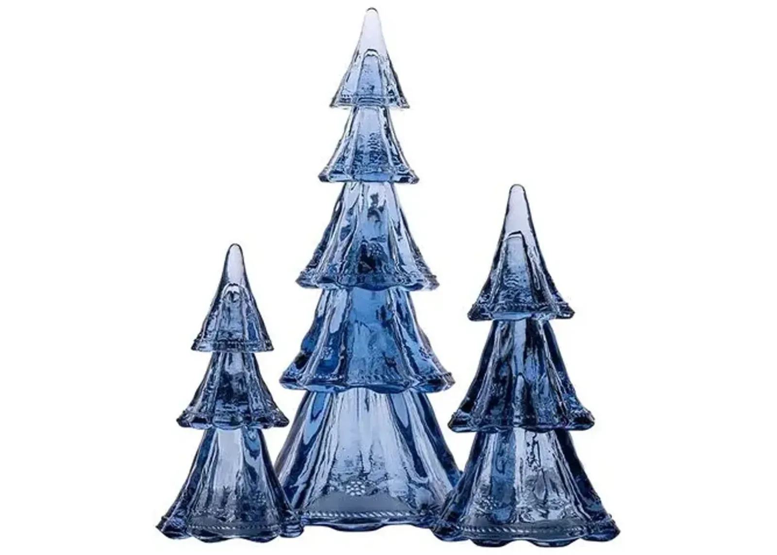 Set of 3 Berry & Thread 9.5" Trees - Blue - Juliska