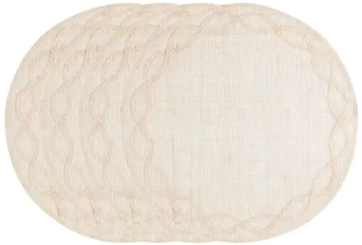 Set of 4 Tuileries Garden Placemats - Natural - Juliska - Brown