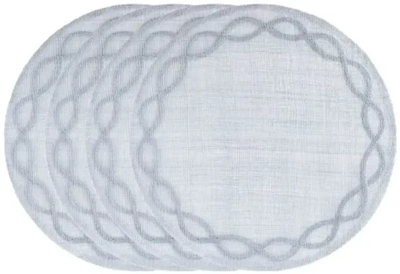 Set of 4 Tuileries Garden Placemats - Chambray - Juliska - Blue