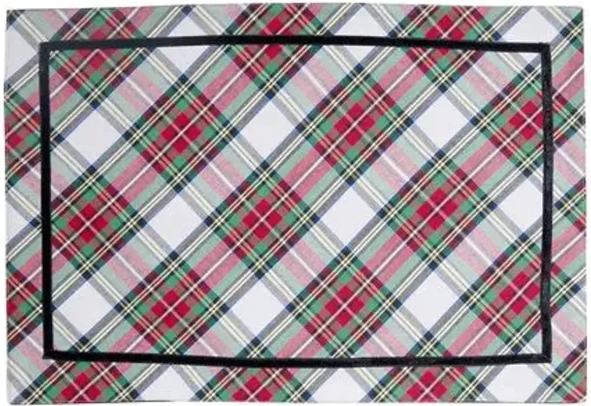 Set of 4 Stewart Tartan Placemats - Juliska - Multi