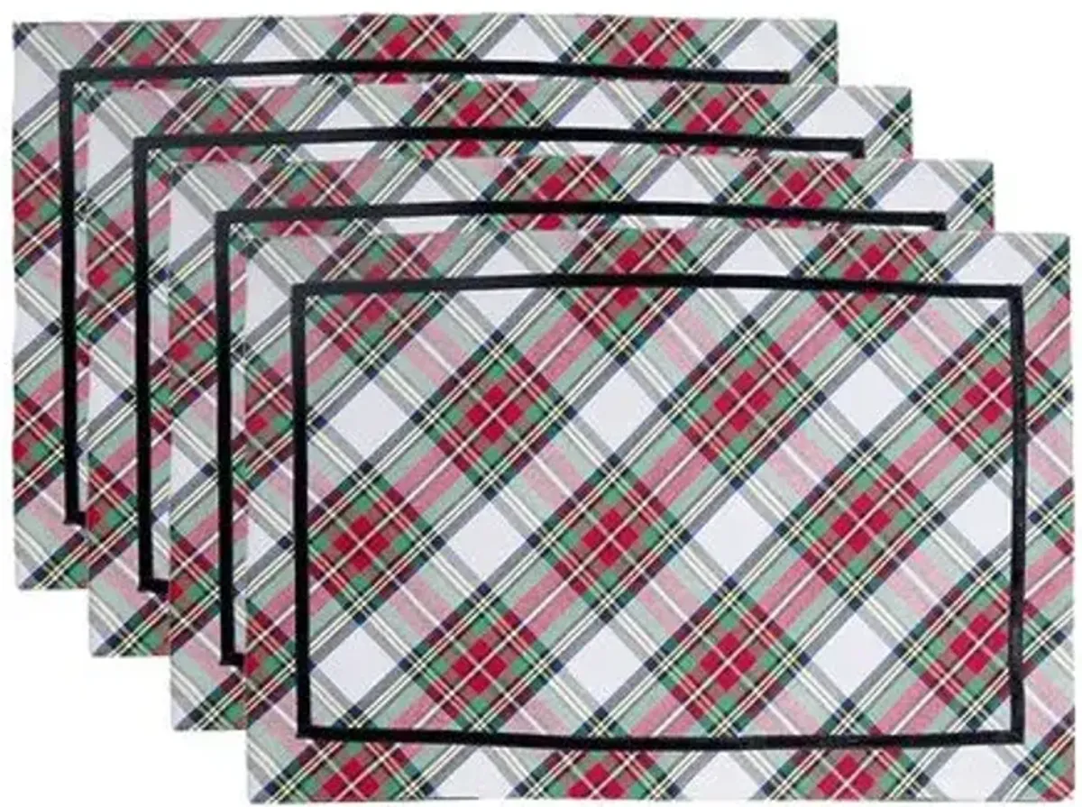 Set of 4 Stewart Tartan Placemats - Juliska - Multi