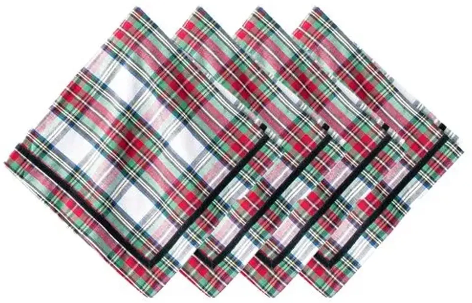 Set of 4 Stewart Tartan Napkins - Juliska - Multi