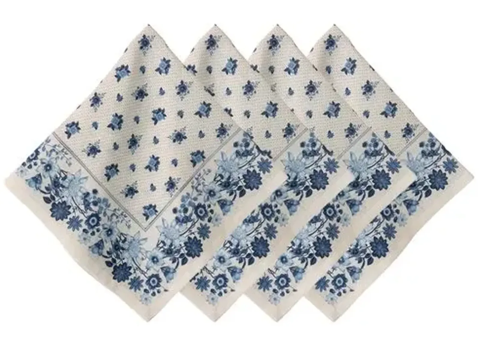 Set of 4 Mirabelle Napkins - Chambray - Juliska - Blue