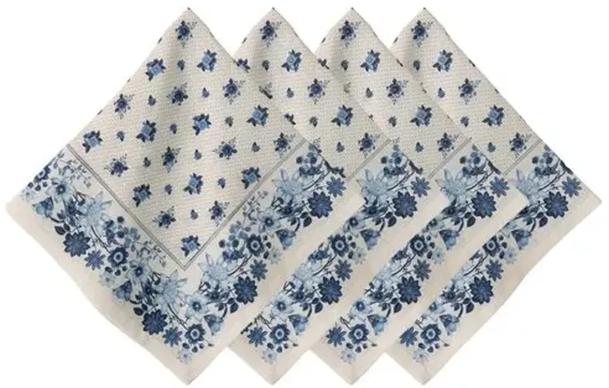 Set of 4 Mirabelle Napkins - Chambray - Juliska - Blue