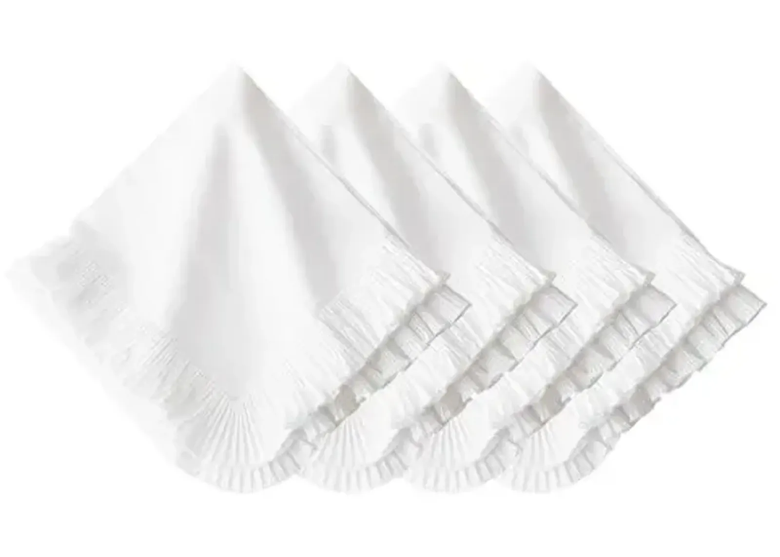 Set of 4 Mademoiselle Napkins - White Truffle - Juliska