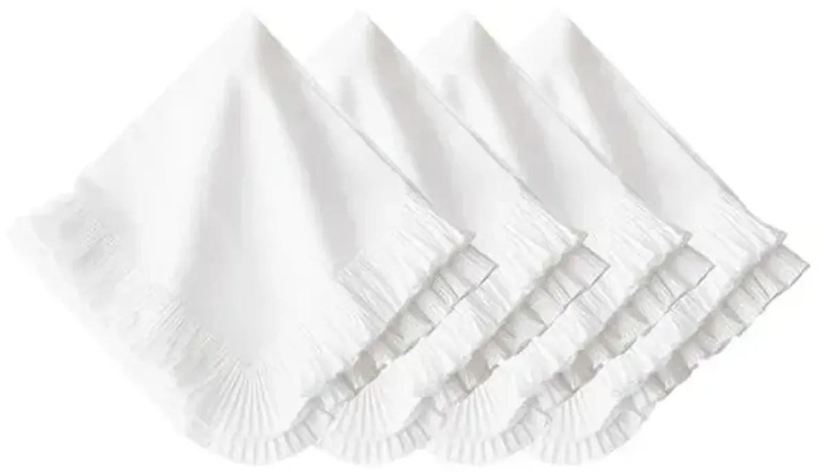 Set of 4 Mademoiselle Napkins - White Truffle - Juliska