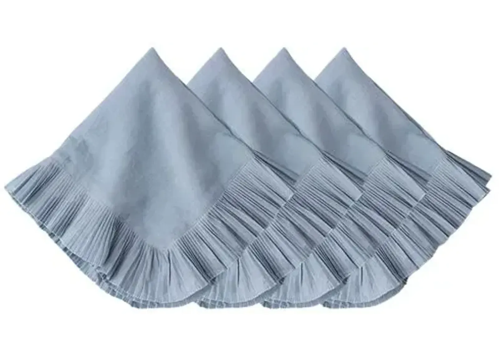 Set of 4 Mademoiselle Napkins - Chambray - Juliska - Blue