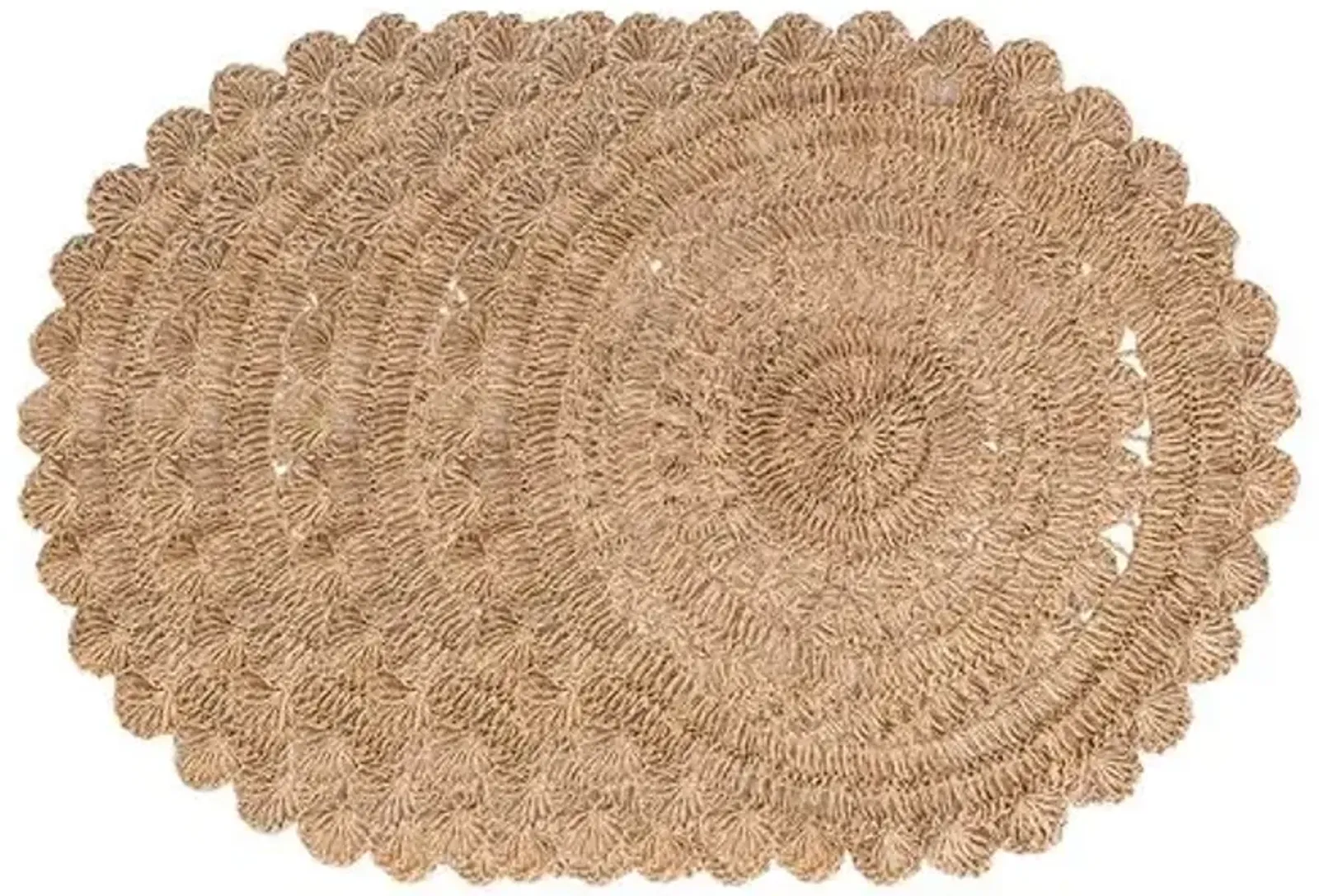 Set of 4 Macrame Placemats - Natural - Juliska - Brown