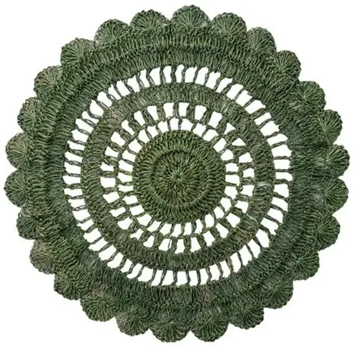 Set of 4 Macrame Placemats - Green - Juliska