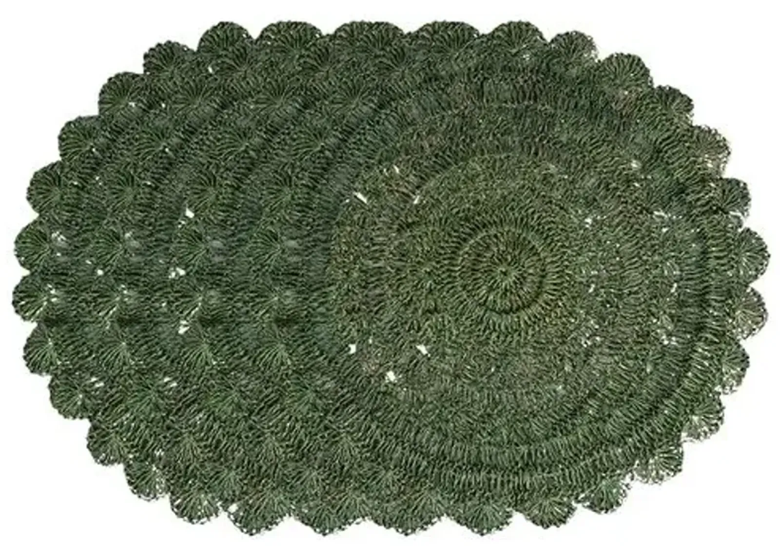 Set of 4 Macrame Placemats - Green - Juliska