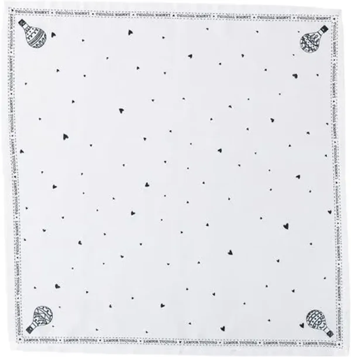 Set of 4 L'Amour Toujours Napkins - White - Juliska