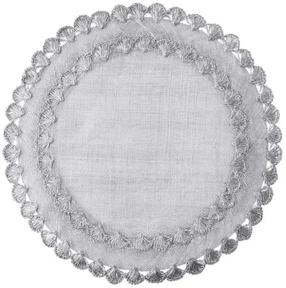 Set of 4 Isadora Placemats - Silver - Juliska