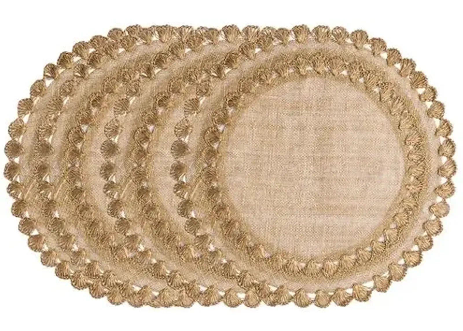 Set of 4 Isadora Placemats - Gold - Juliska