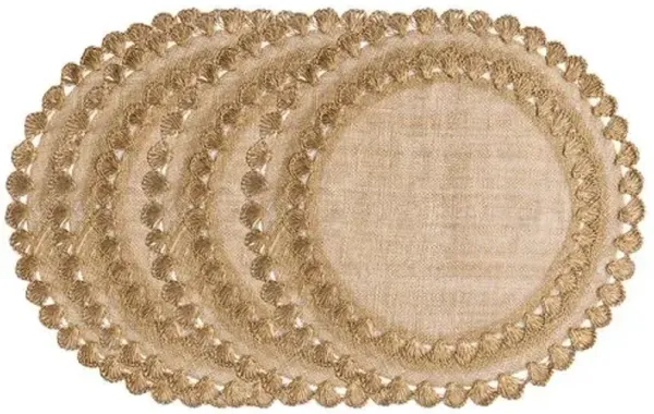 Set of 4 Isadora Placemats - Gold - Juliska
