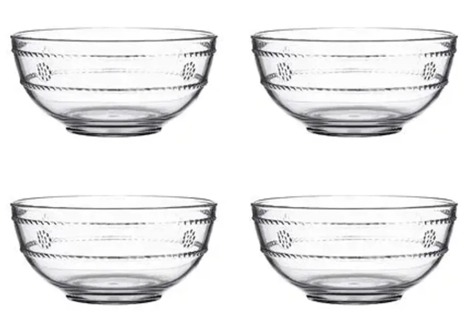 Set of 4 Isabella Acrylic Berry Bowls - Clear - Juliska