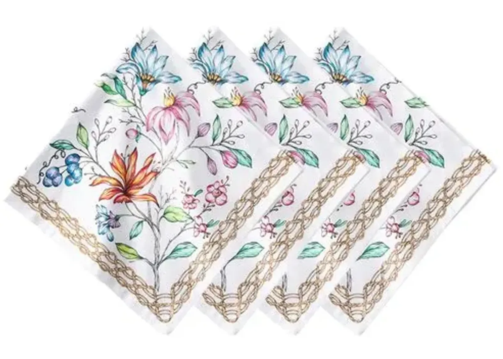 Set of 4 Floretta Napkins - Juliska - Multi