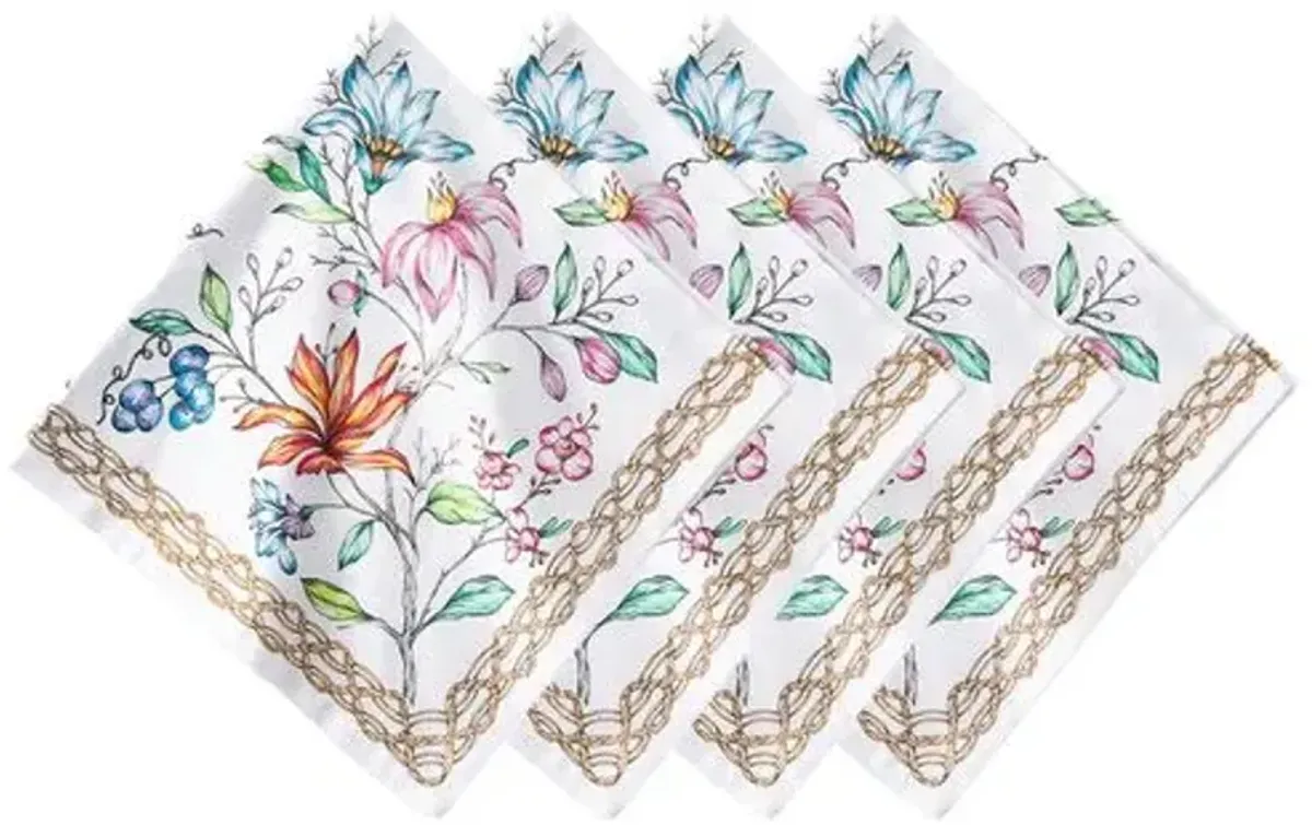 Set of 4 Floretta Napkins - Juliska - Multi