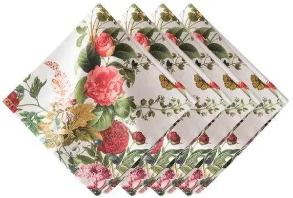 Set of 4 Field of Flowers Napkins - Juliska - Multi