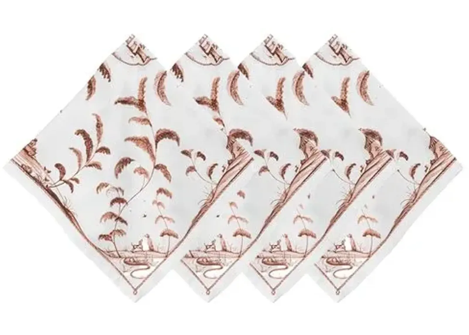 Set of 4 Country Estate Harvest Napkins - Sepia - Juliska - Brown