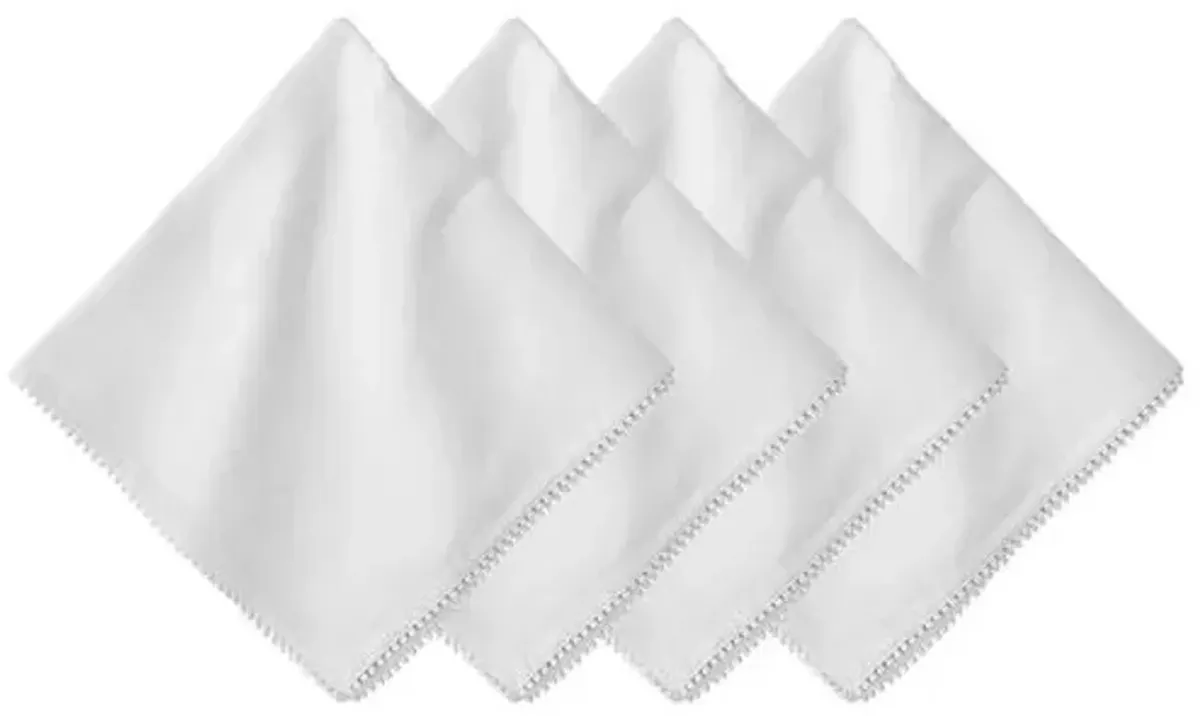 Set of 4 Berry Trim Napkins - White - Juliska