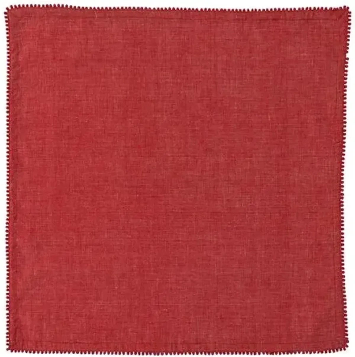 Set of 4 Berry Trim Napkins - Red - Juliska