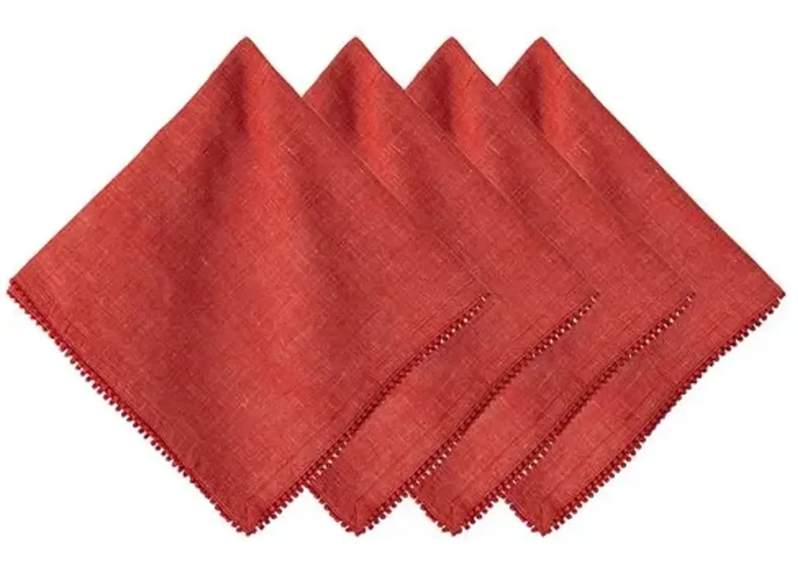 Set of 4 Berry Trim Napkins - Red - Juliska