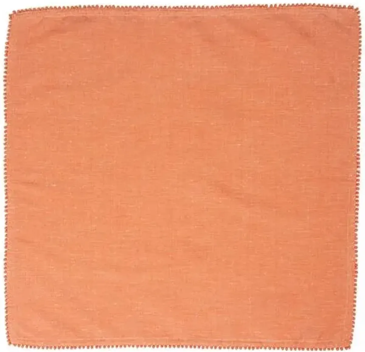 Set of 4 Berry Trim Napkins - Persimmon - Juliska - Orange