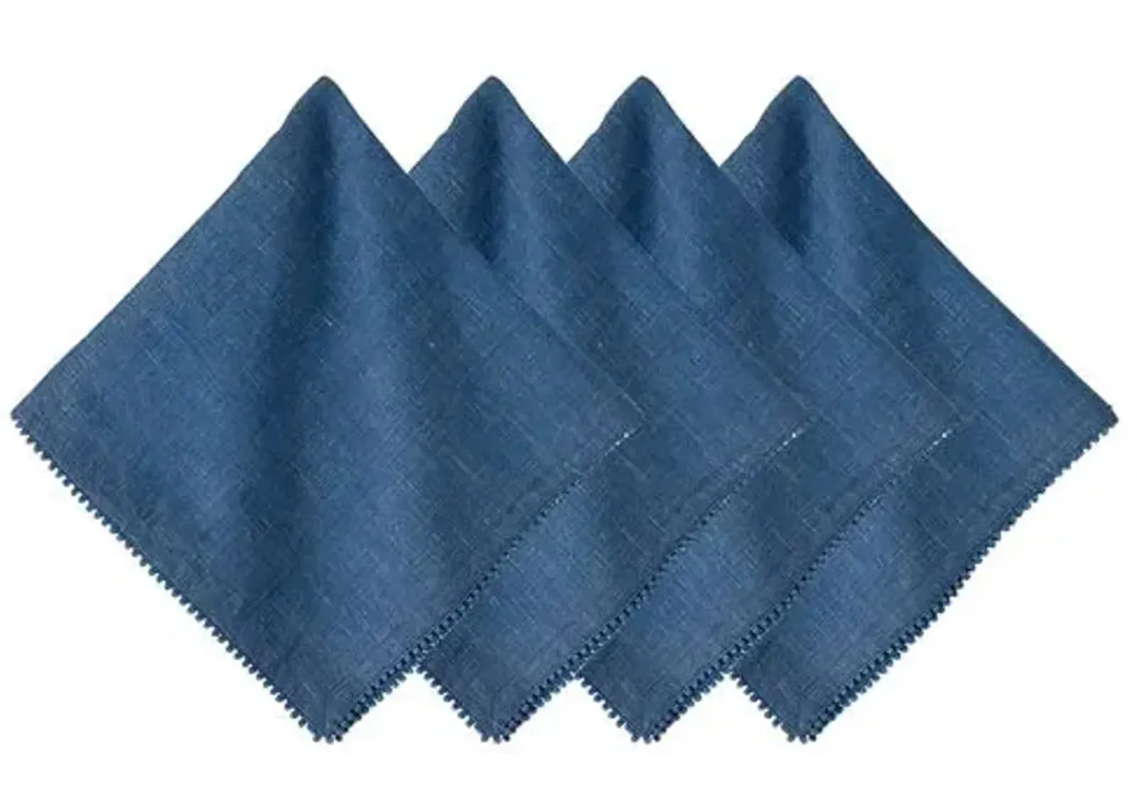 Set of 4 Berry Trim Napkins - Navy - Juliska - Blue