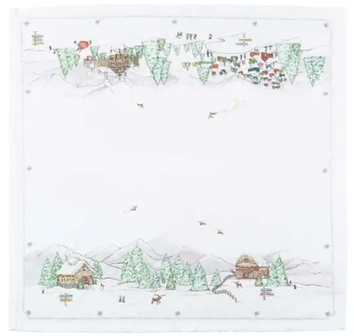 Set of 4 Berry & Thread North Pole Napkins - Juliska - Multi