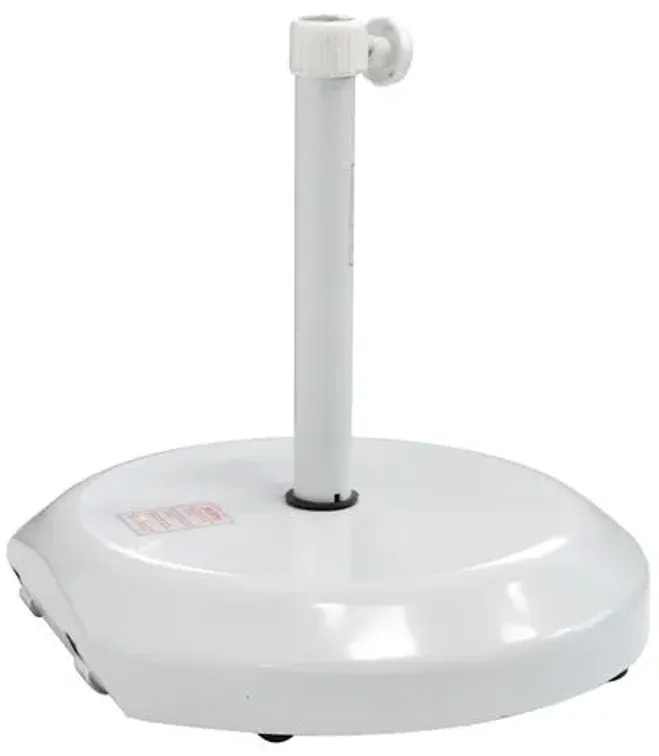 Umbrella Base with Wheels - White