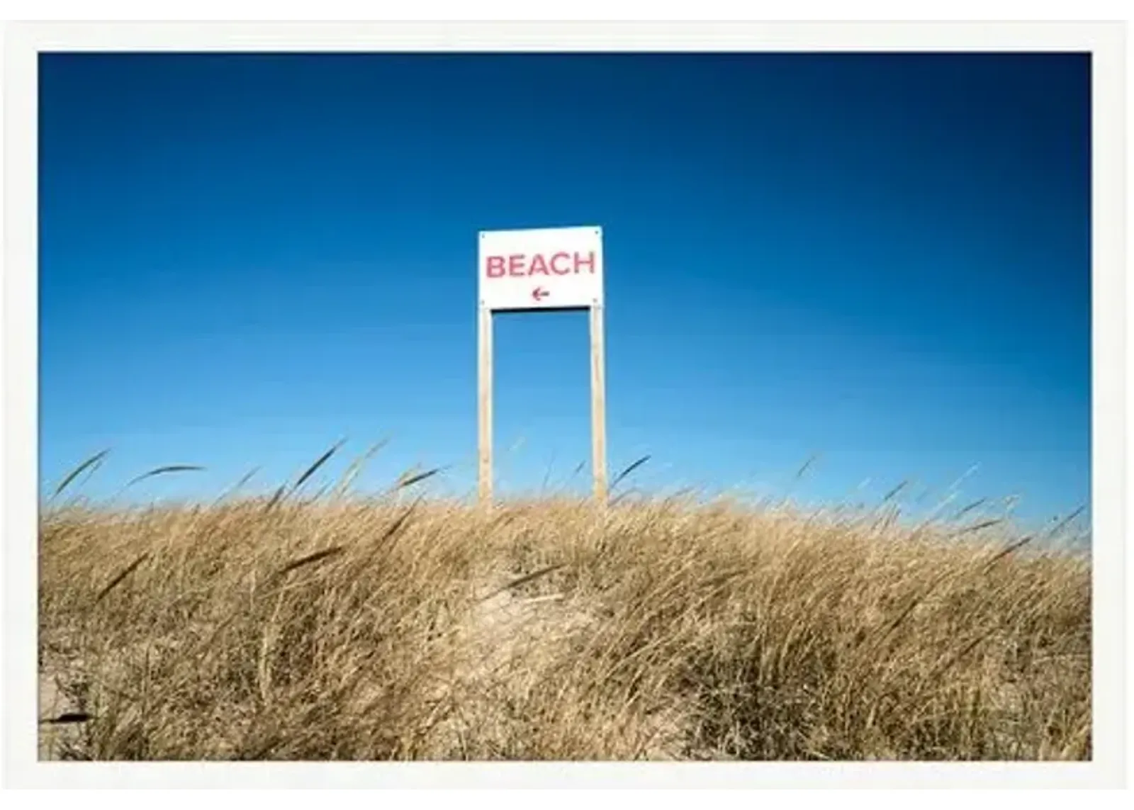 Lillian August - Beach Sign - White