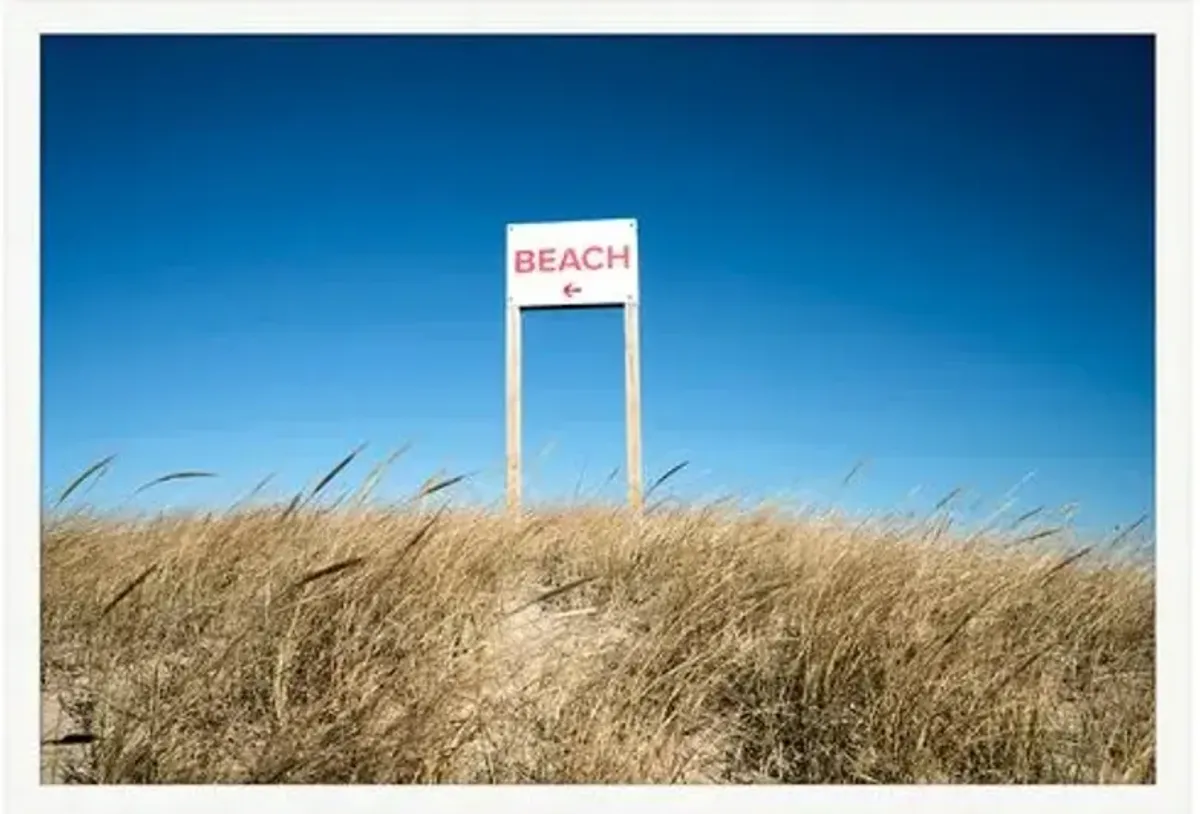 Lillian August - Beach Sign - White