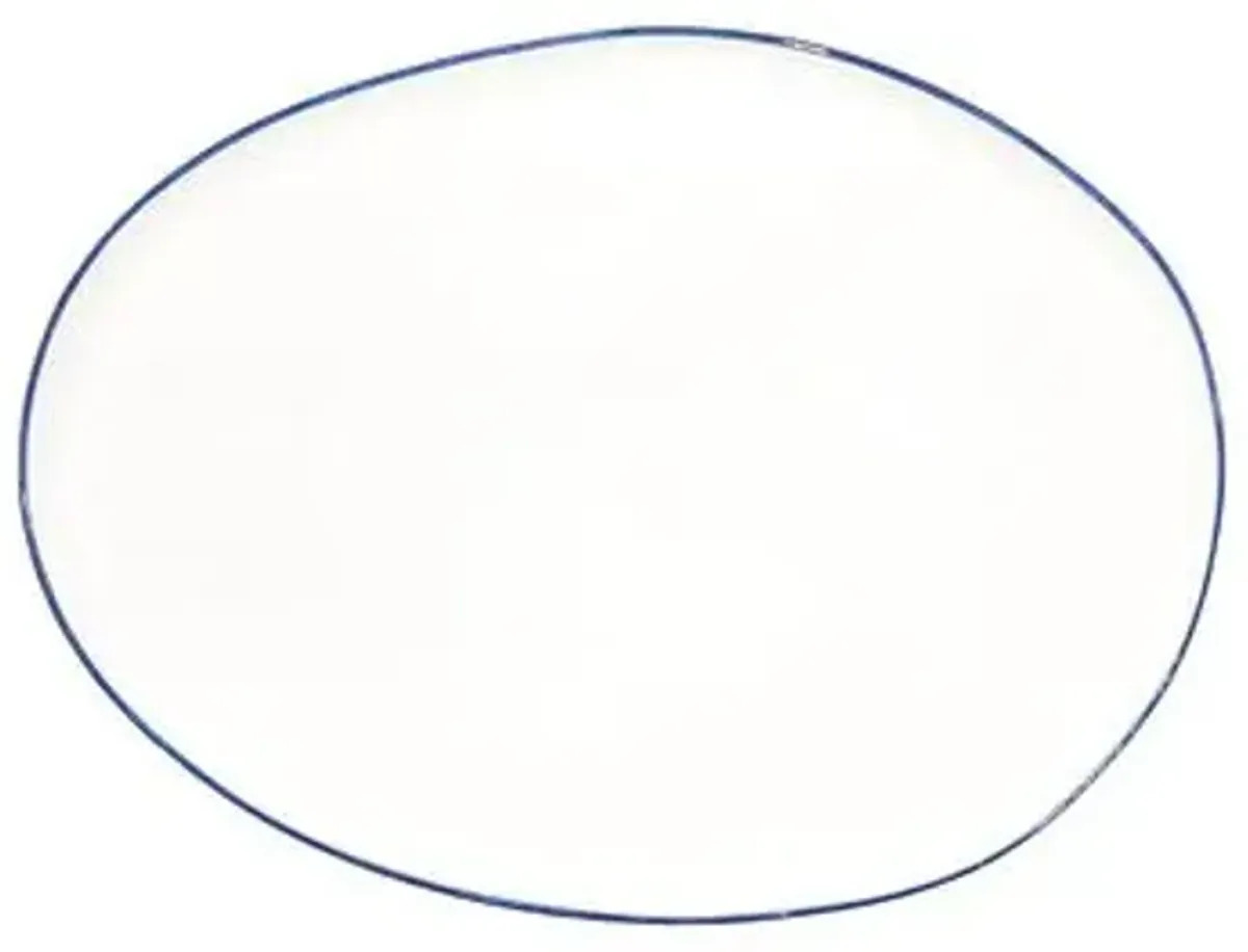 Abbe Stainless Steel Platter - Canvas - Blue