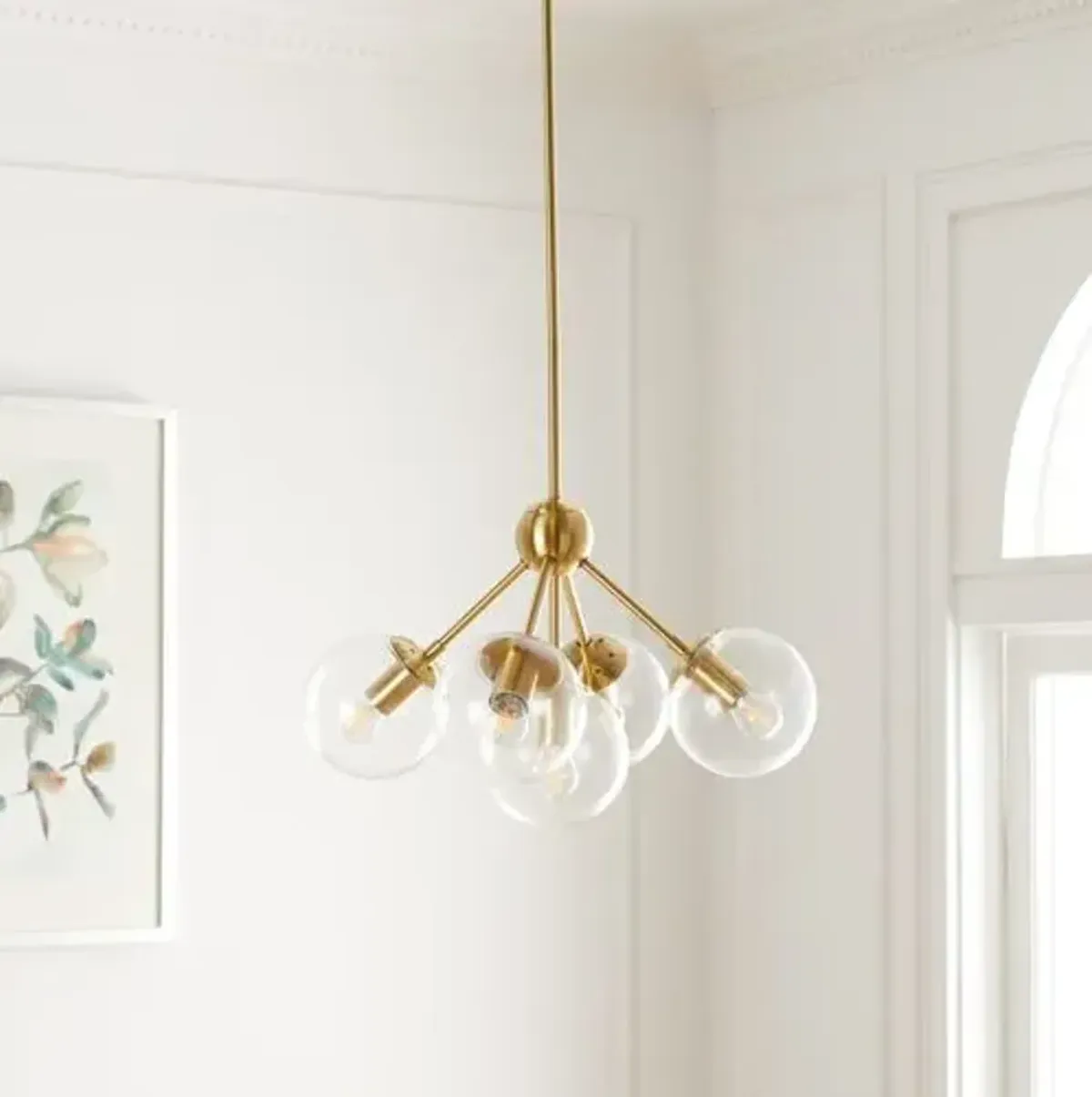 Erden 5-Light 18" Globe Chandelier - Gold