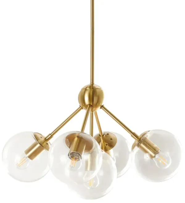 Erden 5-Light 18" Globe Chandelier - Gold
